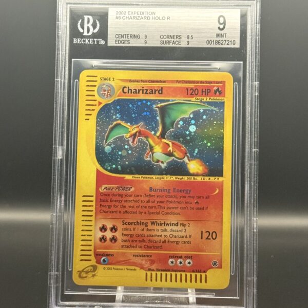 Charizard Holo 6/165 – BGS 9 Mint – Pokémon Expedition (2002)