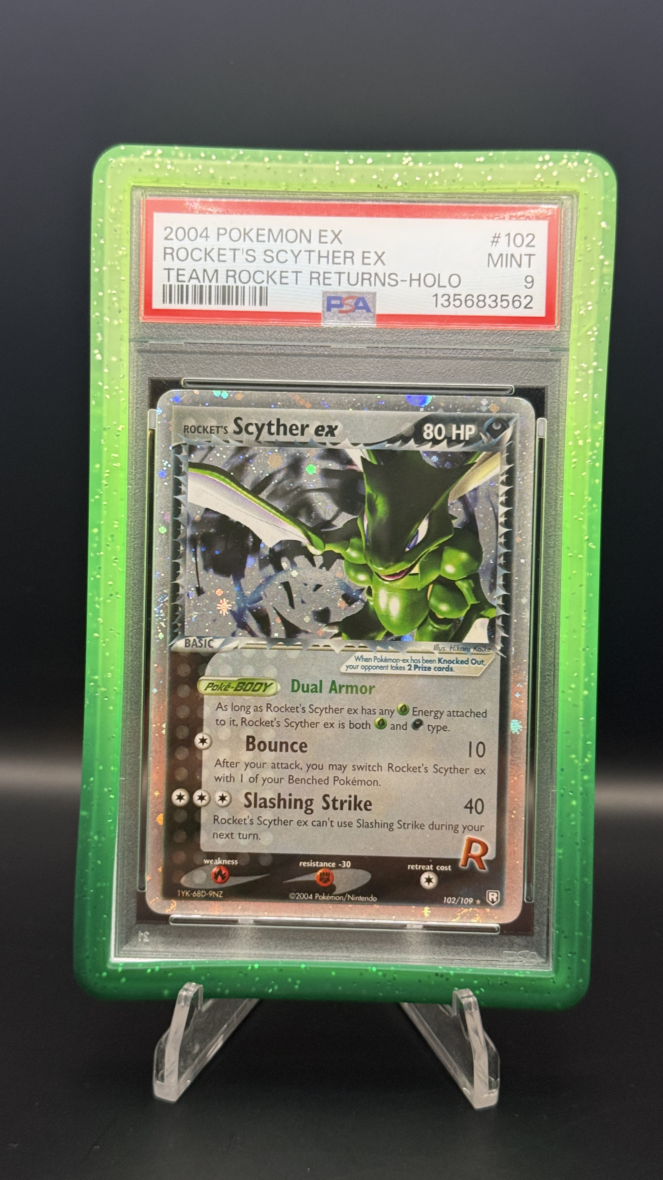Scyther ex 102/109 – PSA 9 Mint