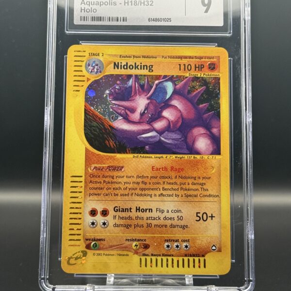 Nidoking H18/H32 Holo 2003 Pokémon Aquapolis CGC 9 Mint – E-Reader Vintage