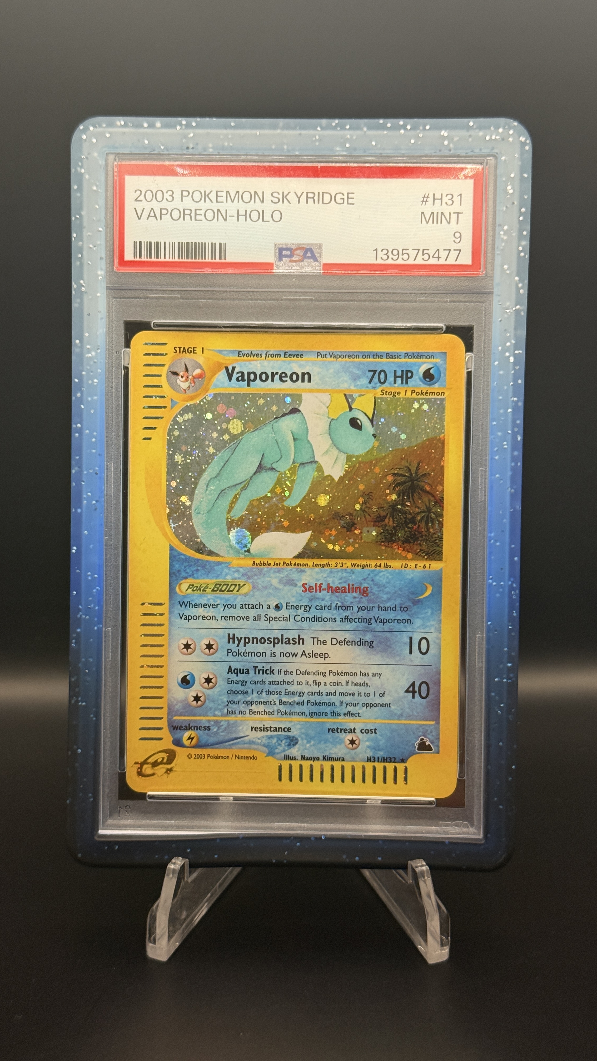 Vaporeon Skyridge Holo PSA 9