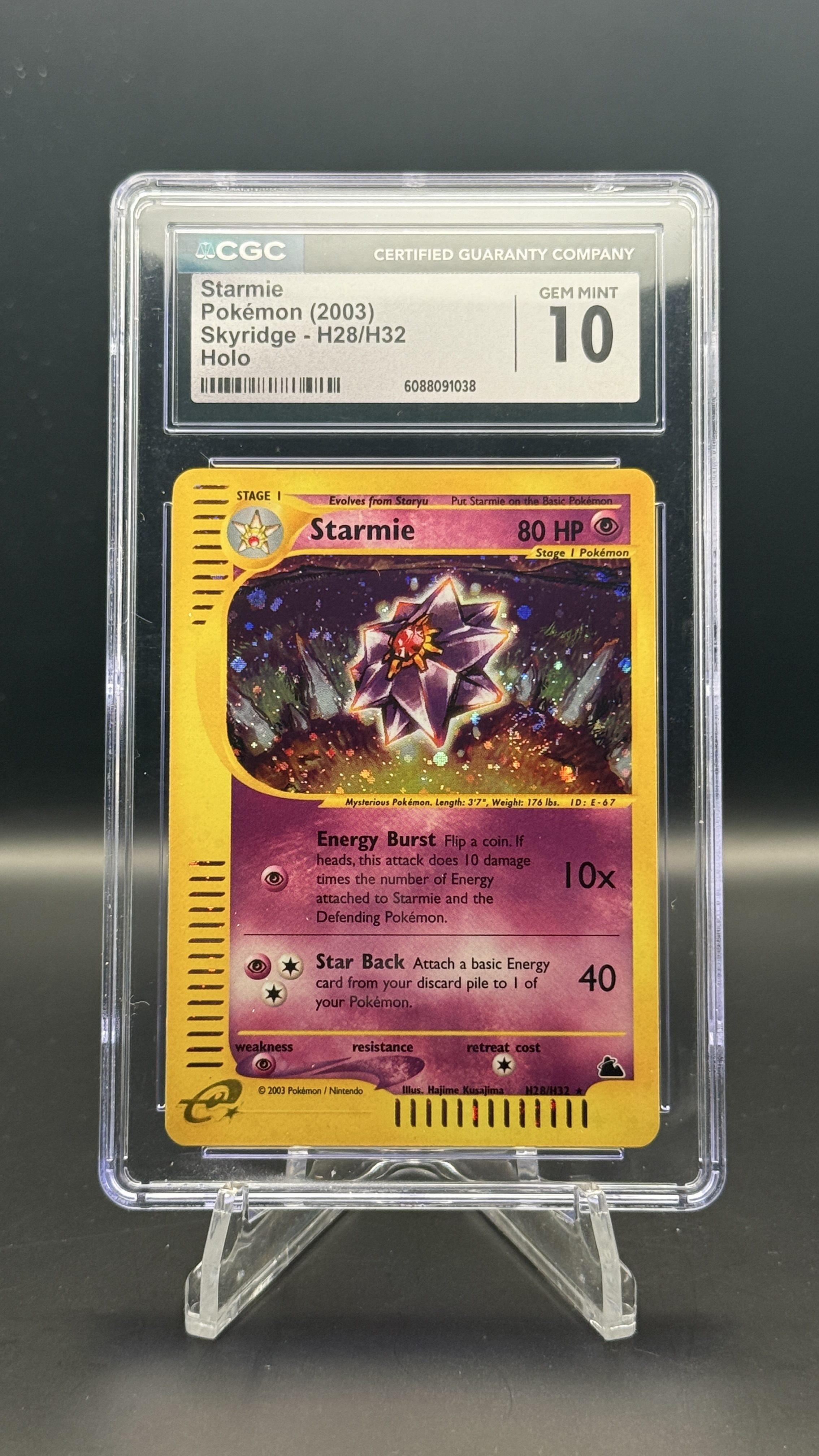 Starmie H28/H32 Holo CGC 10 Gem Mint