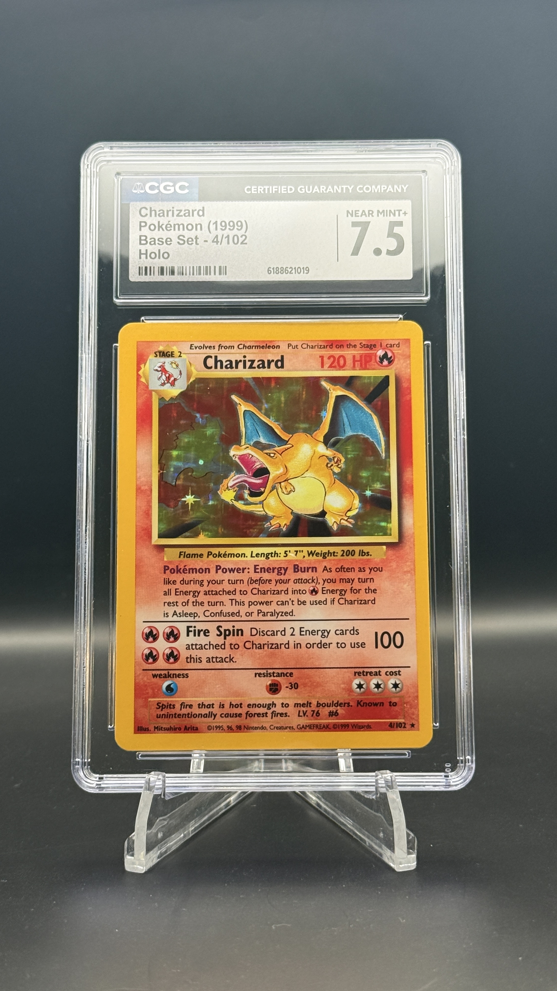 Charizard 4/102 Holo – CGC 7.5 Near Mint