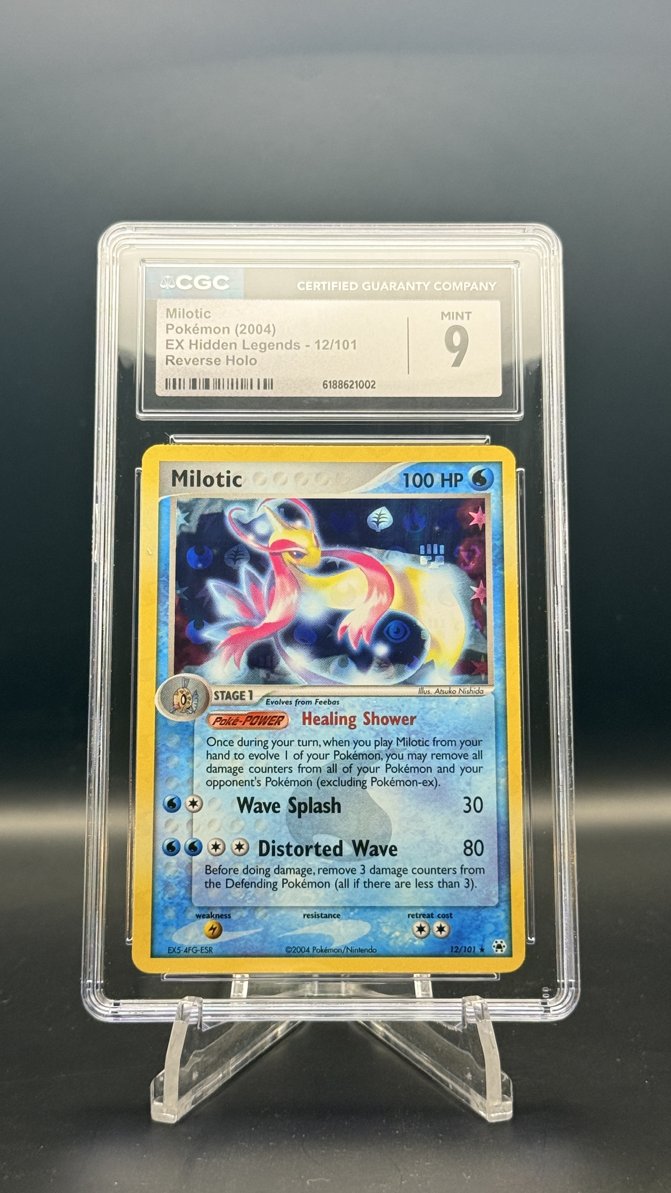 Milotic 12/101 Reverse Holo CGC 9 | EX Hidden Legends 2004